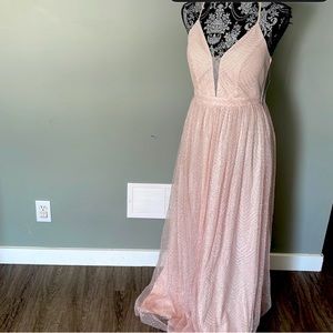 Blush pink sparkly dress